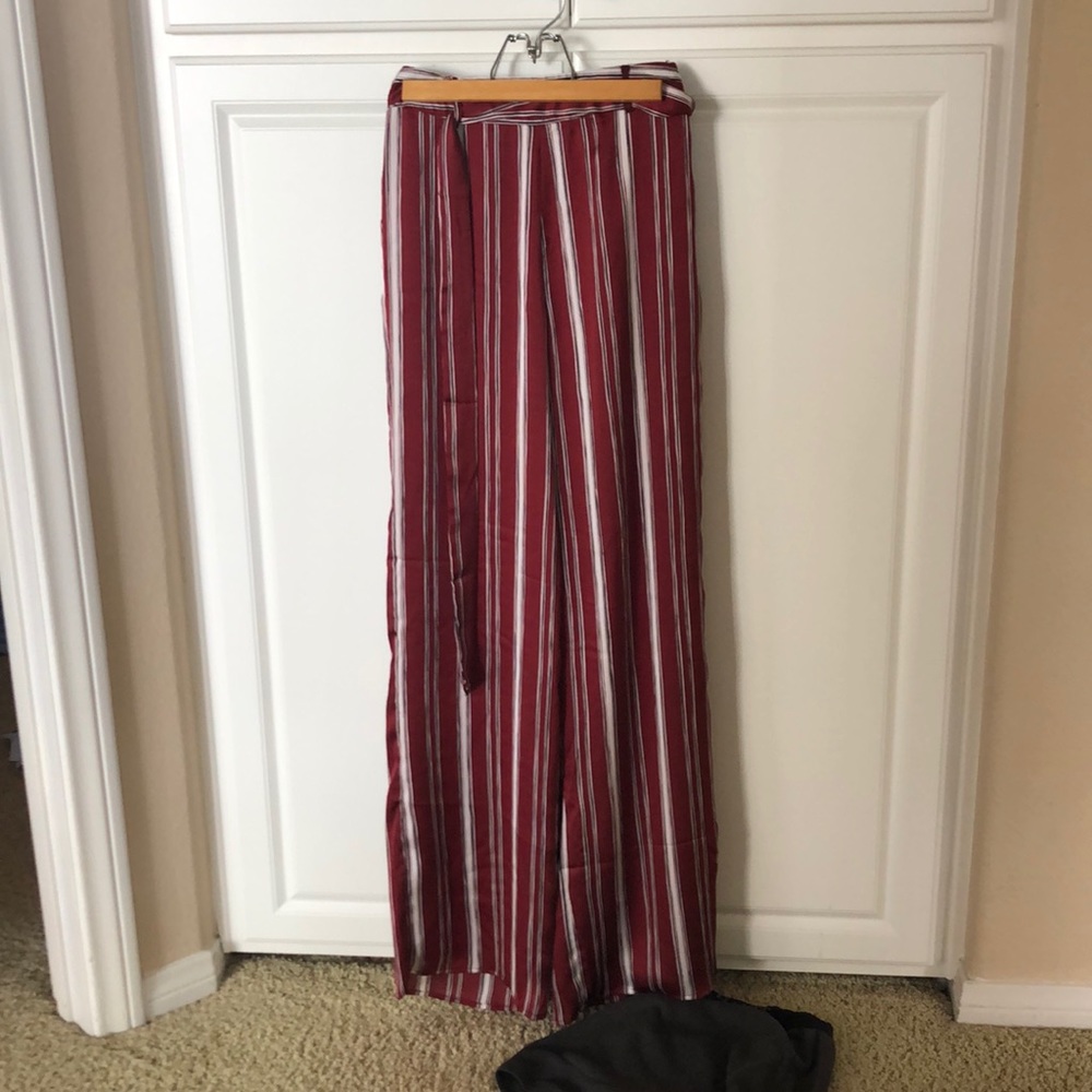 NEW WITH TAGS striped satin pants